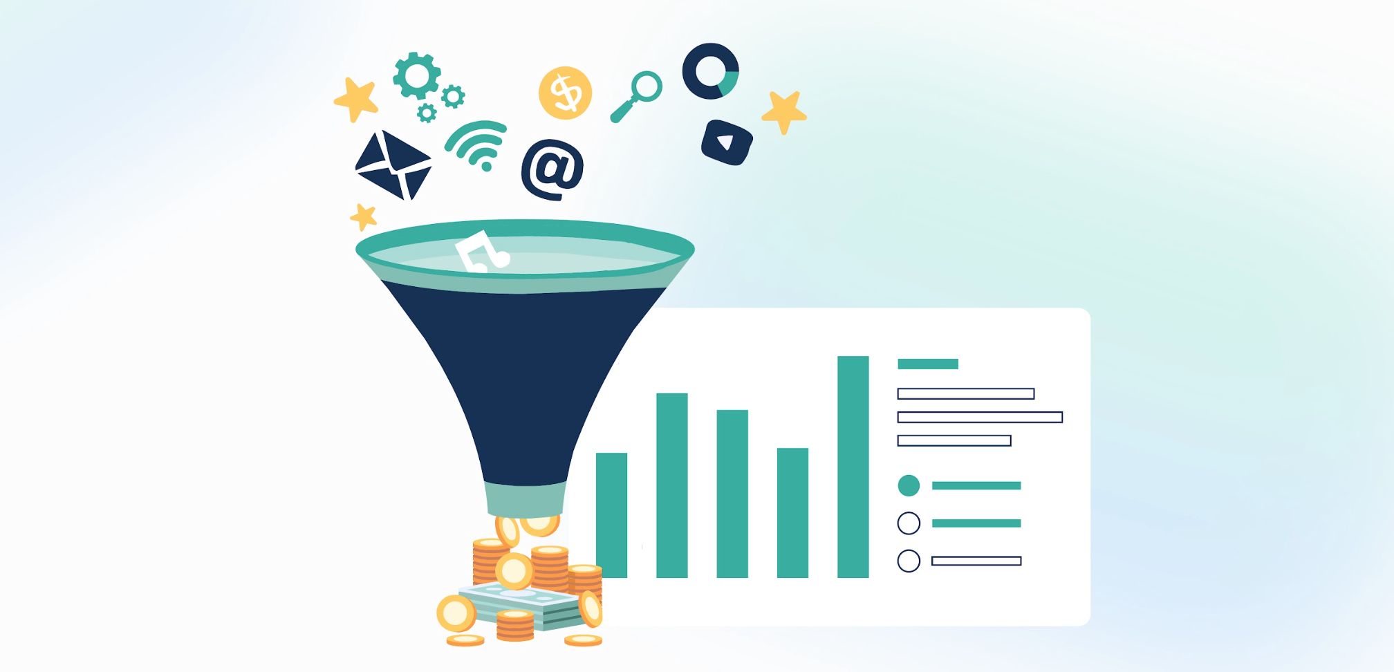 Conversion funnel to increase market share